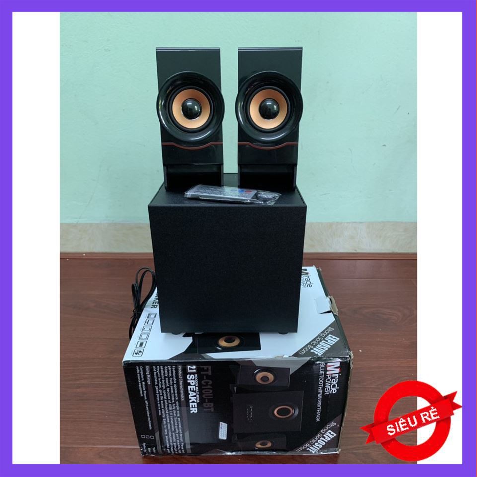 Loa Bluetooth Super Bass di động loa Vi Tính điện thoại, laptop, máy tính Cao cấp - bộ 3 loa FT - C10U (Có Điều Khiển) - aalo.vn