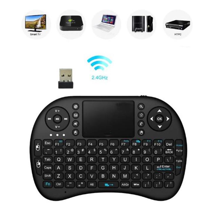  Chuột Bay Kiêm Bàn Phím Không Dây I8 Cho Smart Tivi & Android Box ( Có kèm pin sạc 5C + Cáp sạc nhanh) - aalo.vn