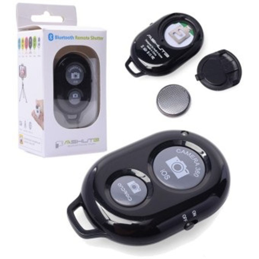 Combo 100 Remote chụp ảnh cho điện thoại Bluetooth Shutter (Màu Đen)