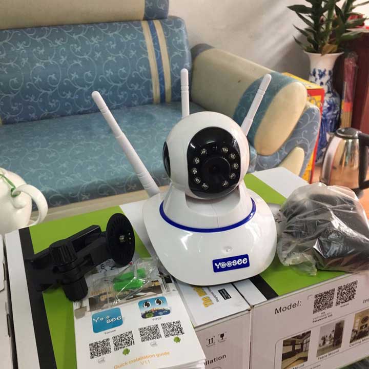 Camera 3 râu dùng phần mềm yoosee xoay 360 độ bắt wifi cực khỏe-aalo.vn