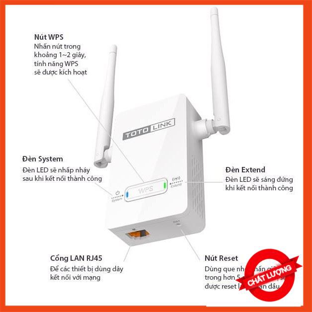 Thiết bị Kích sóng WiFi Repeater TOTOLINK EX200 ( tặng 1 đèn led usb xinh xắn) - aalo.vn