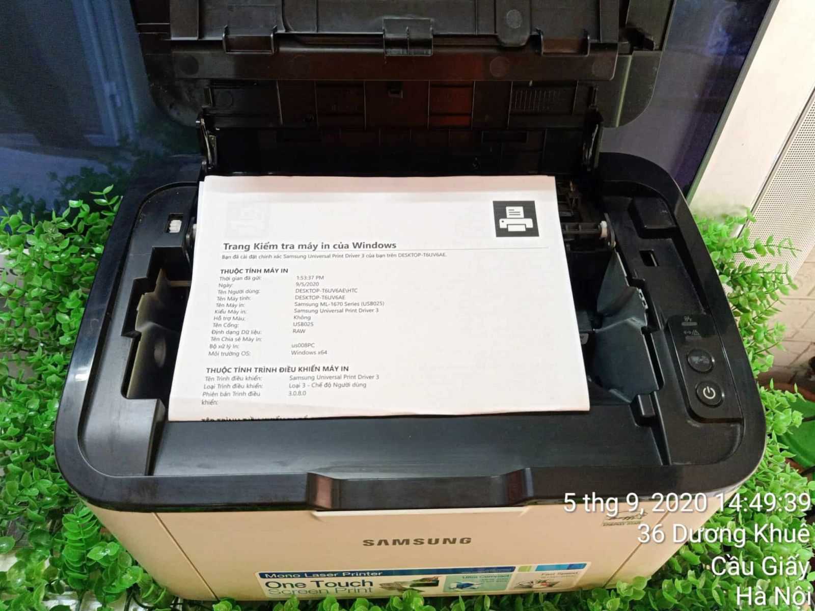 Máy in Laser đen trắng Samsung ML-1671 ( Kèm hộp mực , dây nguồn , dây USB mới ) - aalo.vn