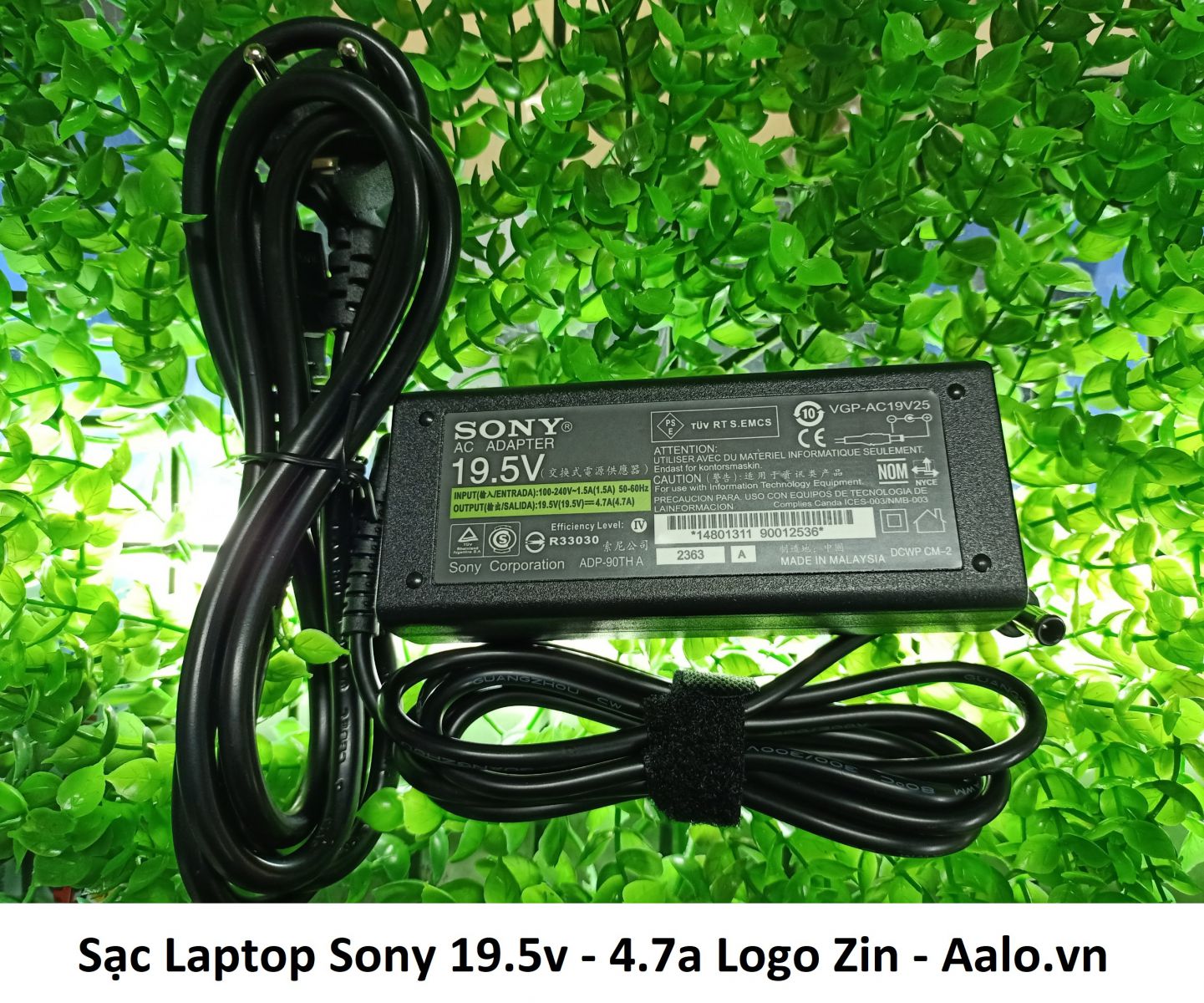 Sạc Laptop Sony 19.5v - 4.7a Logo Zin