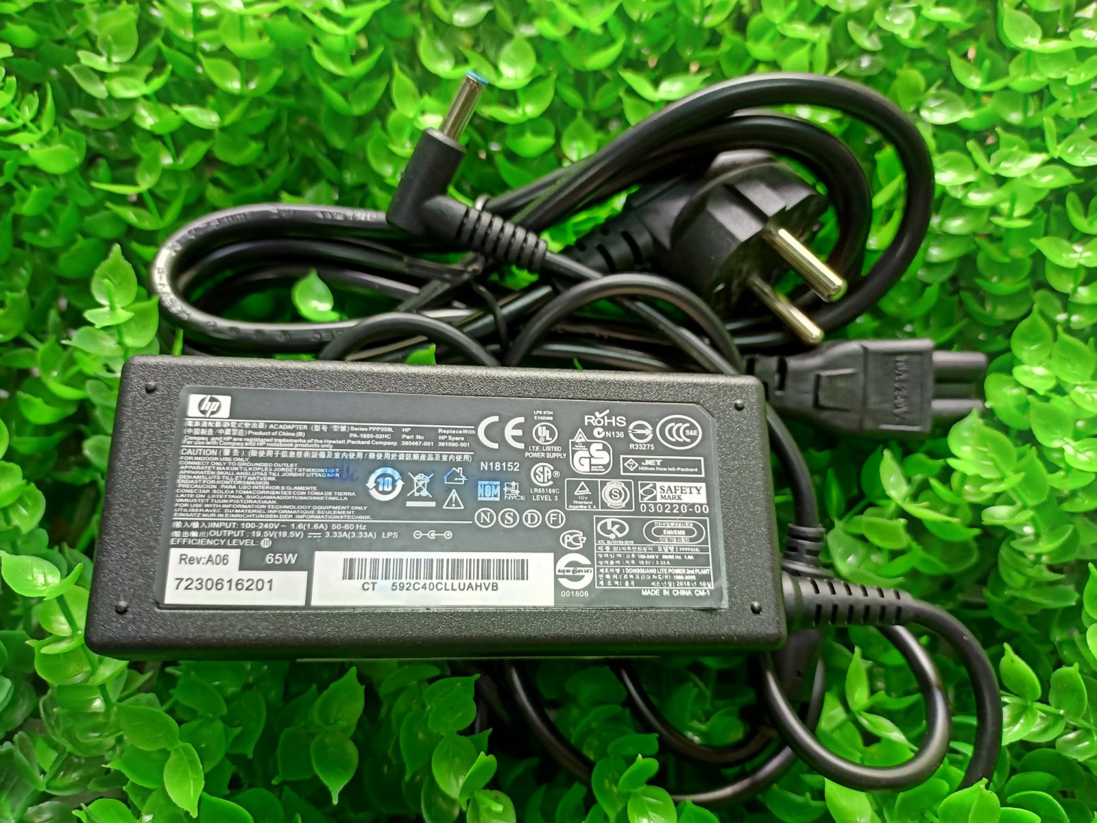 Sạc laptop  HP 19.5V 3.33A 65W Chân xanh kim nhỏ  - Aalo.vn