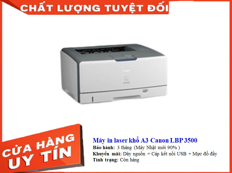 Máy in laser khổ A3 Canon LBP 3500 Kèm hộp mực , dây nguồn , dây usb mới - aalo.vn