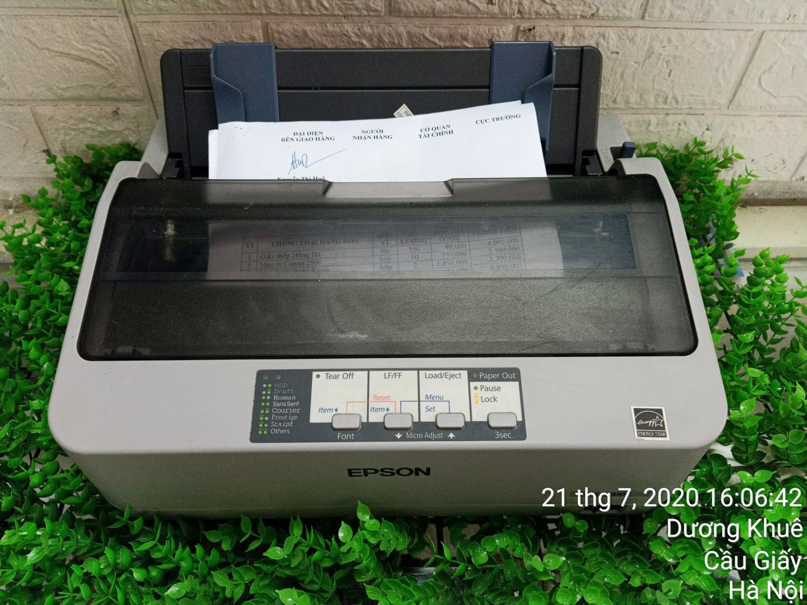 Máy in kim Epson LQ-310 (khổ A4 – 24 kim) kèm Băng mực , dây nguồn và dây USB mới - aalo.vn