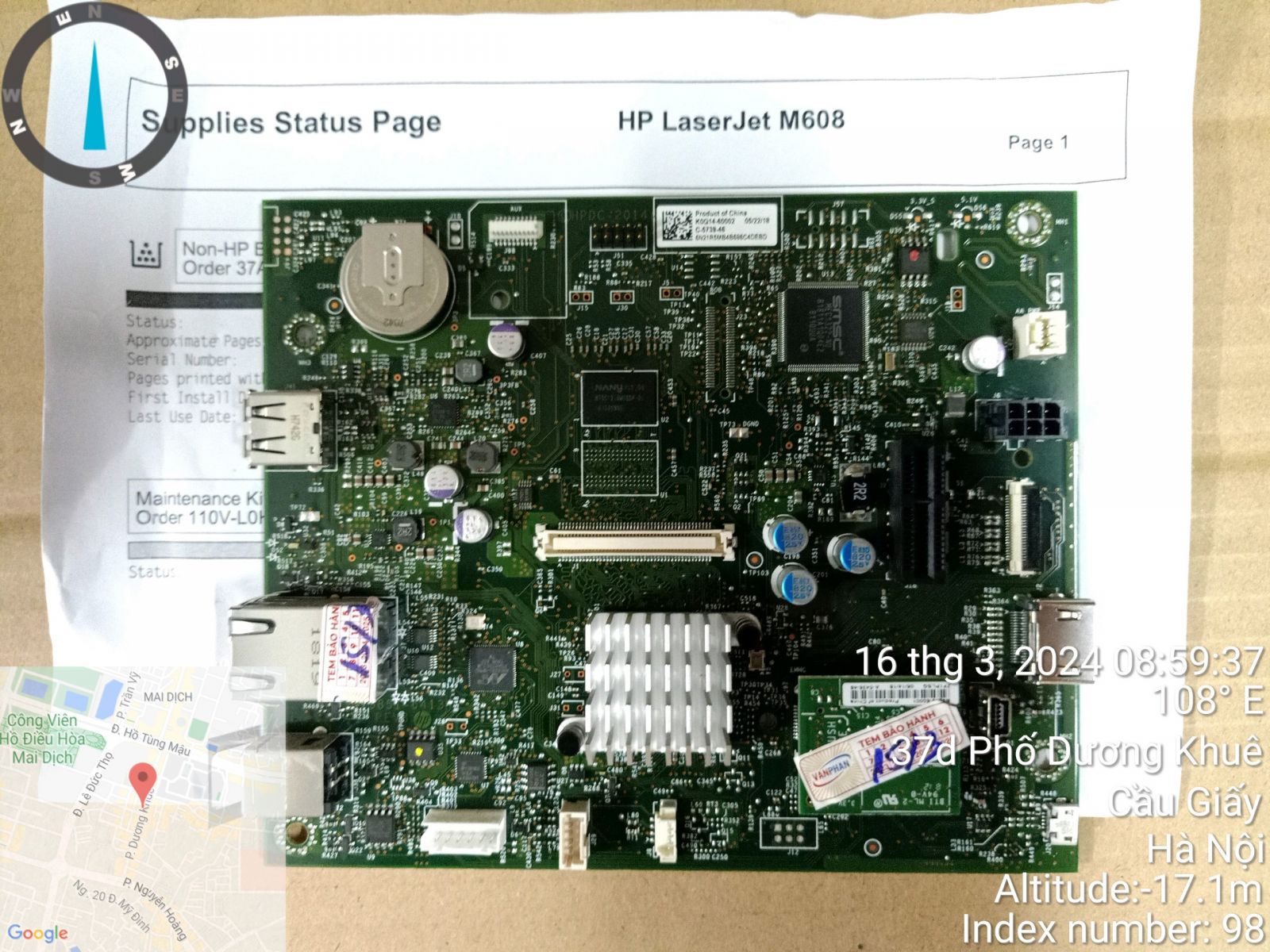 Card Formatter Máy in HP M607/ M608/ M609 (K0Q14-60002-RE)