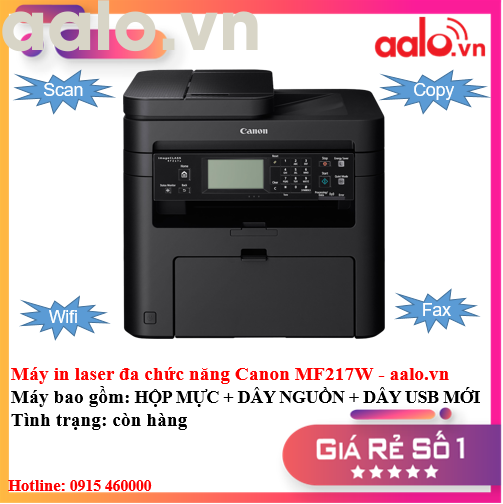 Máy in laser đa chức năng Canon MF217W (in wifi /scan/copy/fax) - aalo.vn