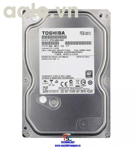 Ổ cứng Toshiba HDD 1TB | dùng cho máy tính bàn/ Camera
