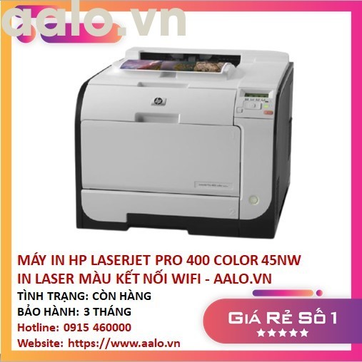 MÁY IN HP LASERJET PRO 400 COLOR 45NW IN LASER MÀU KẾT NỐI WIFI - AALO.VN