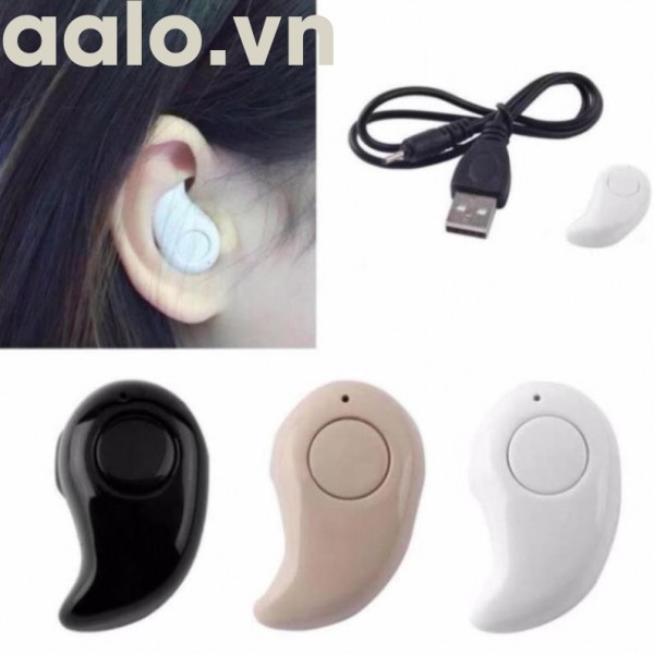 Tai nghe Bluetooth công nghệ V4.0 (Model 2018), tai mini hạt đậu siêu xinh - aalo.vn