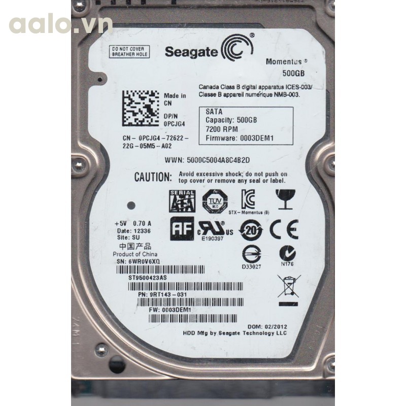 Ổ cứng HDD Laptop Seagate 500 GB