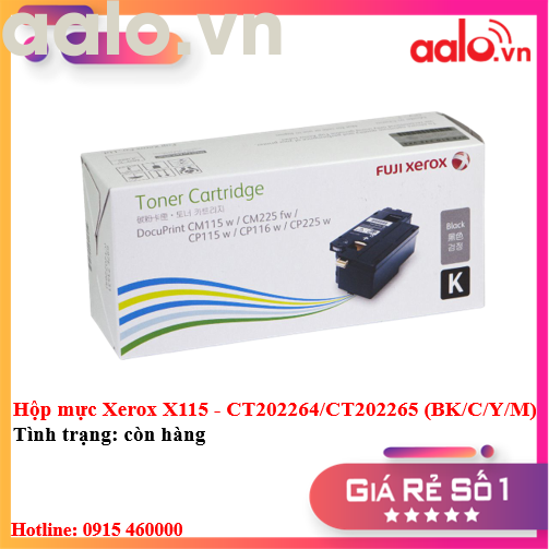 Hộp mực Xerox X115 - CT202264/CT202265 (BK/C/Y/M) - aalo.vn