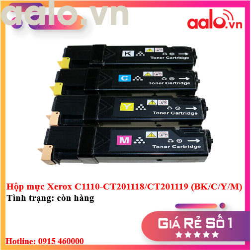 Hộp mực Xerox C1110 - CT201118/CT201119 (BK/C/Y/M) - aalo.vn