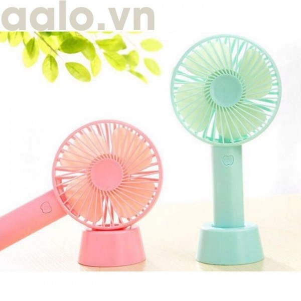 QUẠT MINI TÍCH ĐIỆN CẦM TAY CÓ ĐẾ N09 - MÀU NGẪU NHIÊN ( pin cực khỏe - hàng loại tốt) - aalo.vn