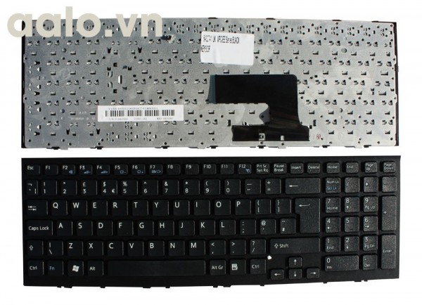 Bàn phím laptop Sony Vaio VPC-EE34FXWI Black Frame Black UK Layout Replacement - keyboard Sony