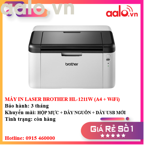 MÁY IN LASER BROTHER HL-1211W (A4 + WiFi) - AALO.VN