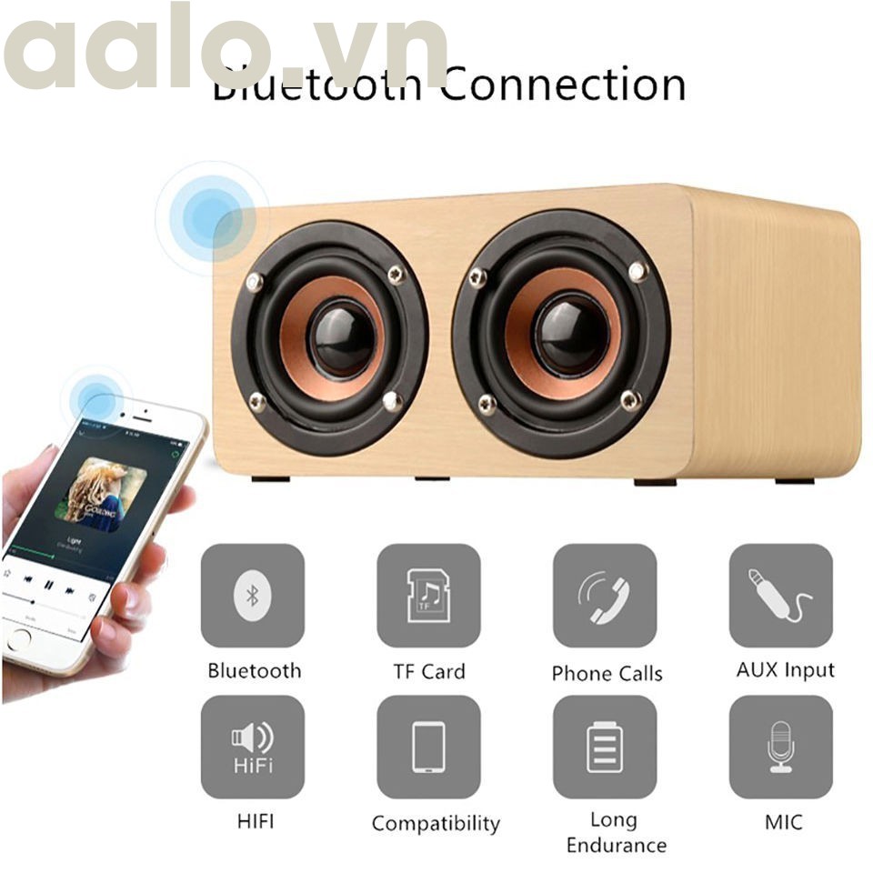  Loa Gỗ Bluetooth HIFI Super Bass Stereo speaker FT - 4002 ( hỗ trợ thẻ nhớ, F/M) - aalo.vn