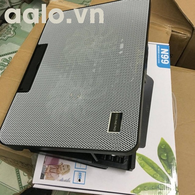 Đế tản nhiệt laptop N99 ( 2 fan to ) có thể nâng lên hạ xuống được