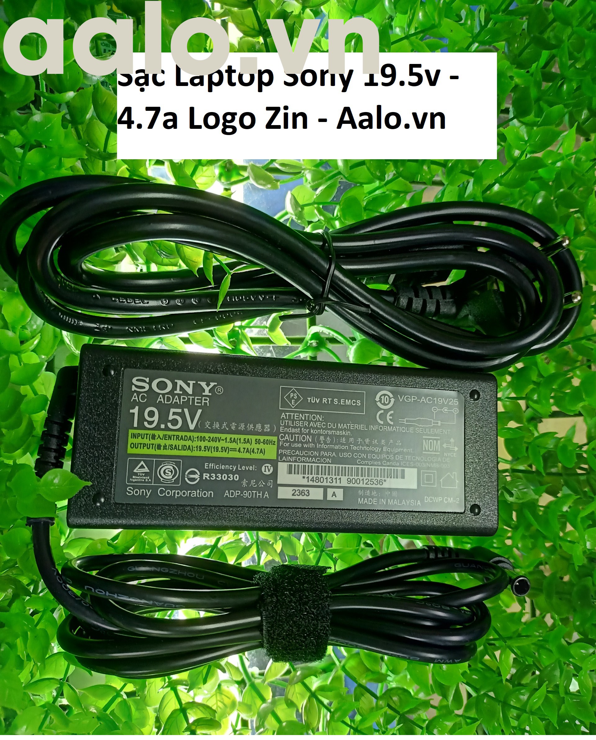 Sạc Laptop Sony 19.5v - 4.7a Logo Zin