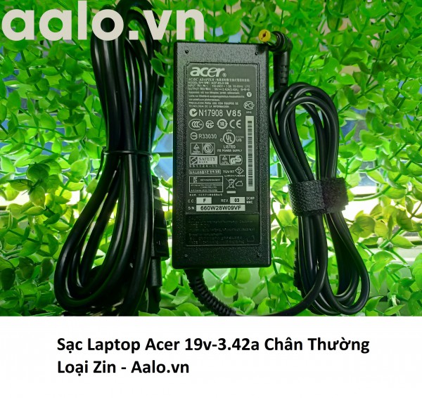 Sạc Laptop Acer 19v-3.42a Chân Thường Loại Zin