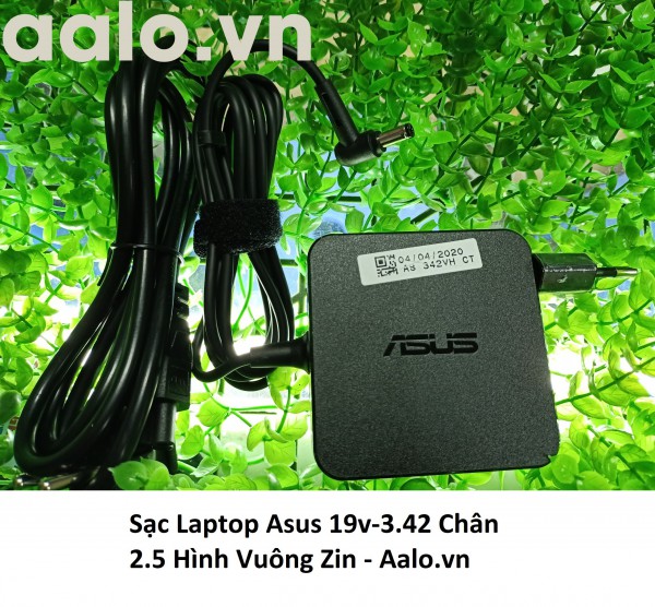 Sạc Laptop Asus 19v-3.42 Chân 2.5 Hình Vuông Zin