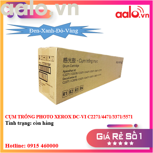 CỤM TRỐNG PHOTO XEROX DC-VI C2271/4471/3371/5571 (ĐEN-XANH-VÀNG-ĐỎ) - AALO.VN