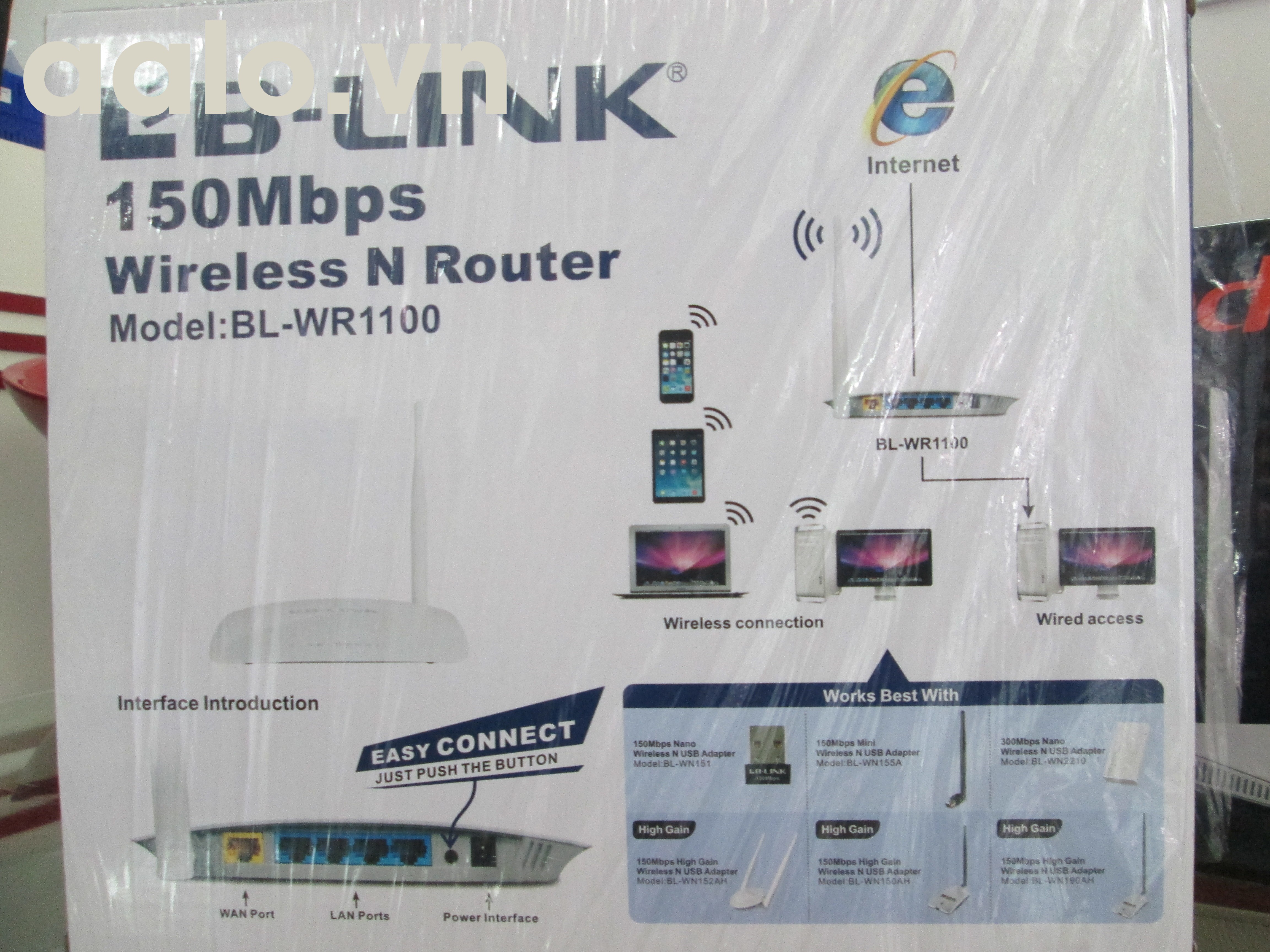 Wireless Router wifi LB-LINK WR1000A - Bộ phát wifi 1 râu (trắng)