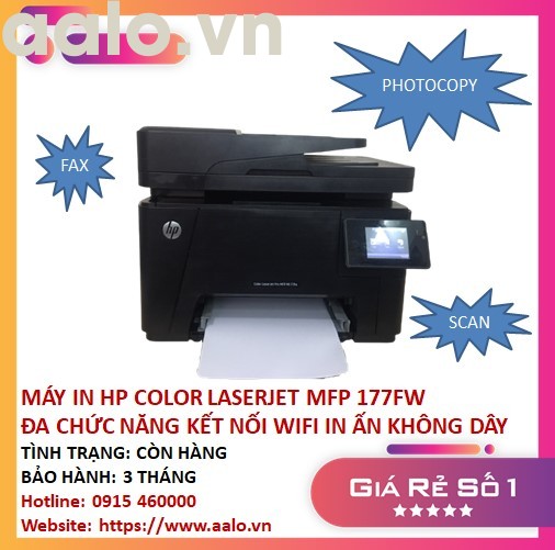 MÁY IN HP COLOR LASERJET MFP 177FW ĐA CHỨC NĂNG PHOTO SCAN FAX KẾT NỐI WIFI IN ẤN KHÔNG DÂY - AALO.VN