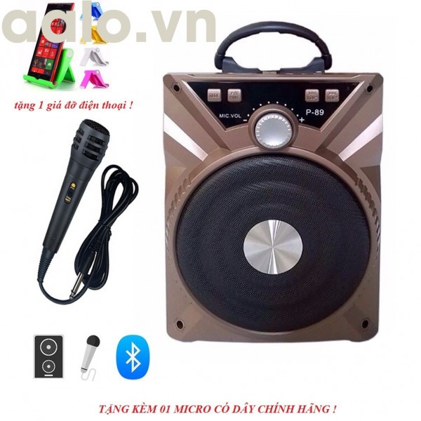 (MIỄN PHÍ VẬN CHUYỂN) Loa Kéo Bluetooth P88/P89 Tặng Kèm Micro Hát Karaoke Cực Hay ( tặng kèm 1 giá đỡ điện thoại) - aalo.vn