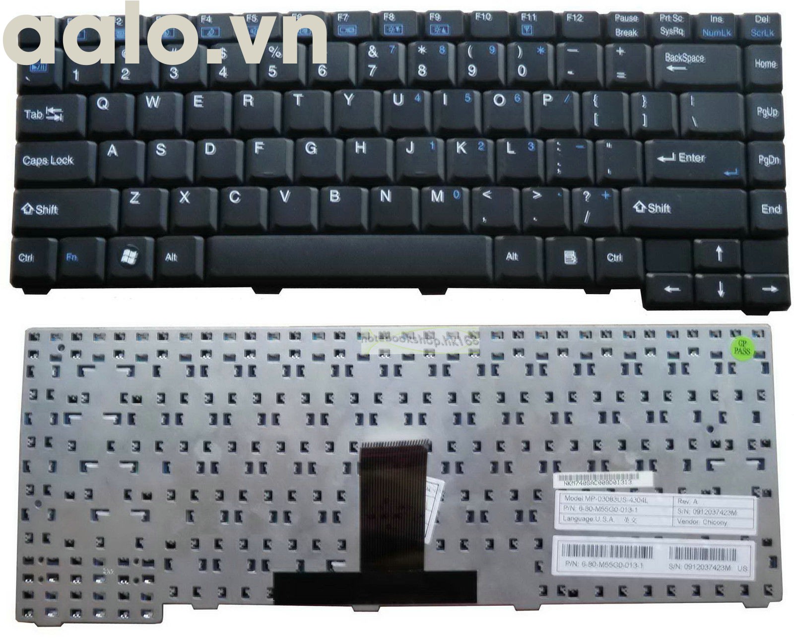 Bàn phím Laptop CLEVO M54 M54N M540N M54V M540V