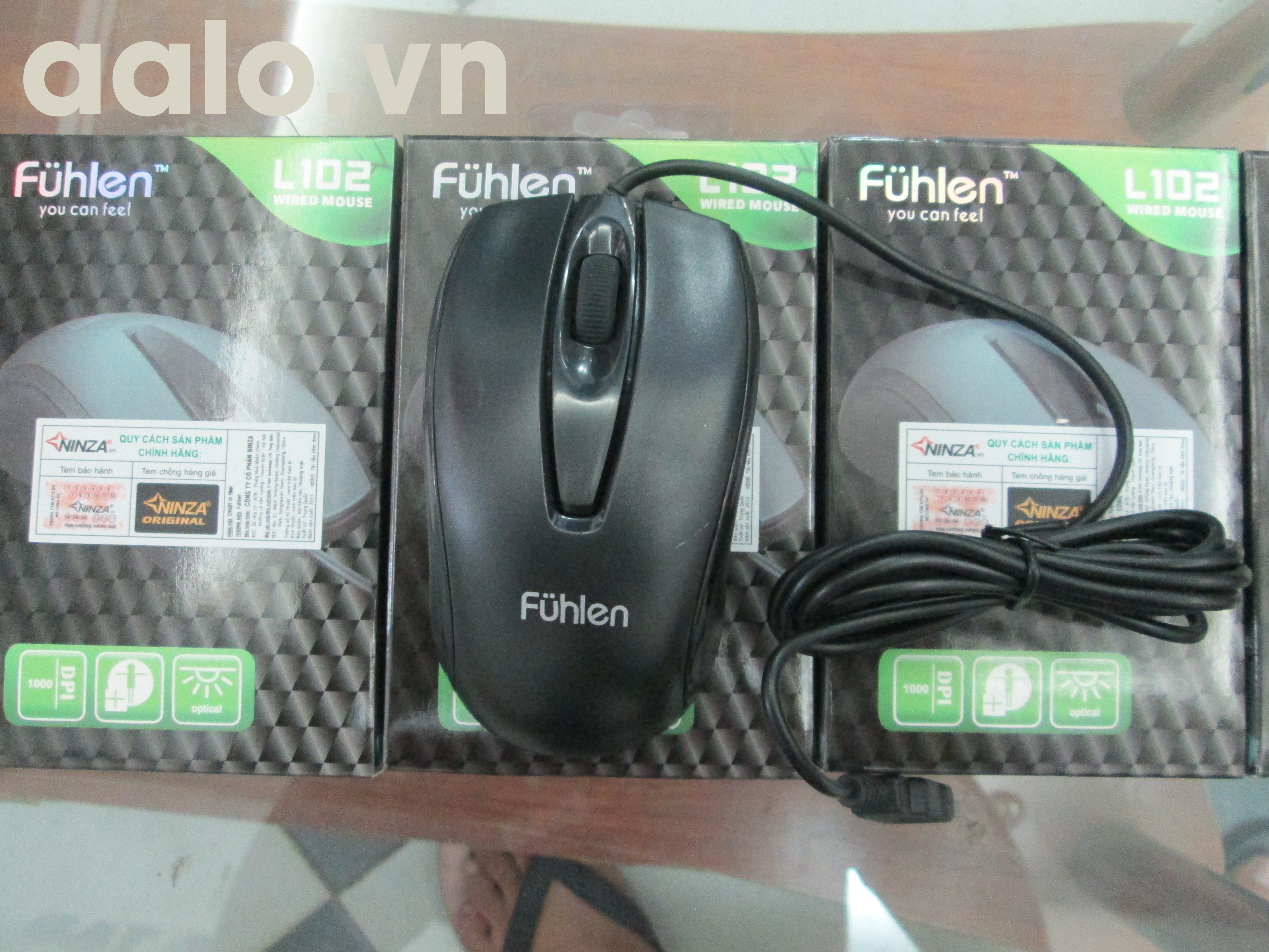 Chuột máy tính Fulhen chính hãng - Mouse Fuhlen L102 Optical Black USB