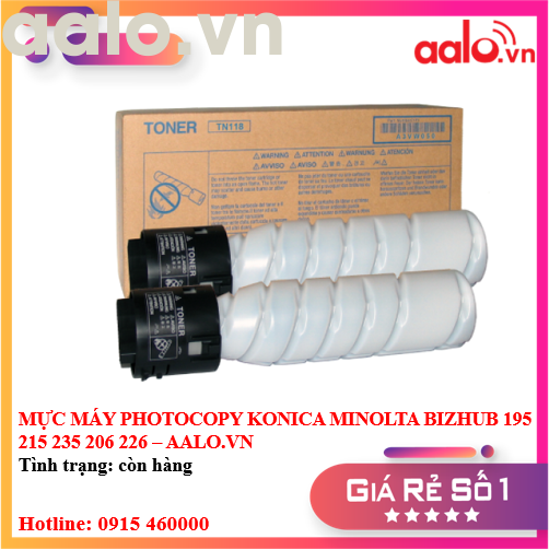 MỰC MÁY PHOTOCOPY KONICA MINOLTA BIZHUB 195 215 235 206 226 - AALO.VN