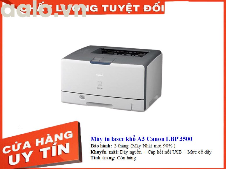 Máy in laser khổ A3 Canon LBP 3500 Kèm hộp mực , dây nguồn , dây usb mới - aalo.vn