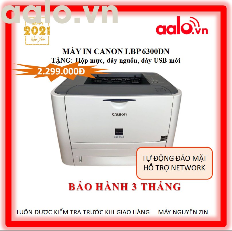 Máy in Canon LBP 6300dn kèm hộp mực , dây nguồn, dây usb mới - aalo.vn