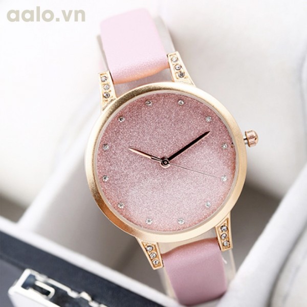 Đồng Hồ Nữ Dây Da BeWatch (Hồng)