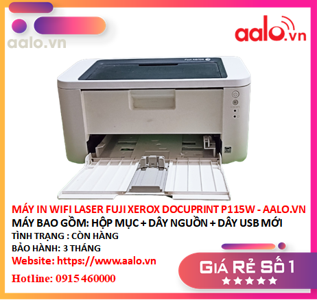 Máy in Wifi Laser Fuji Xerox DocuPrint P115w ( tặng kèm hộp mực , dây nguồn , dây usb mới ) - aalo.vn