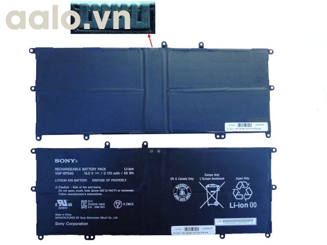 Pin Laptop Sony Vaio VGP-BPS40 - Battery Sony