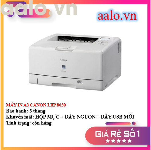 MÁY IN A3 CANON LBP 8630 - KÈM HỘP MỰC , DÂY NGUỒN , DÂY USB MỚI - AALO.VN