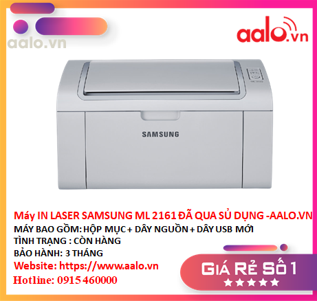 Máy in Laser Samsung ML 2161 ( hộp mực + Dây nguồn + Dây USB mới ) - aalo.vn