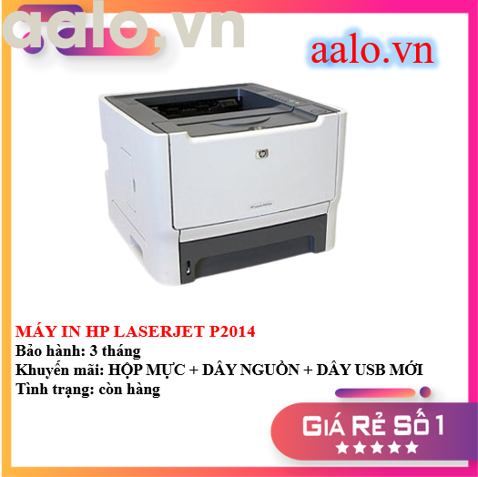 MÁY IN HP LASERJET P2014 - KÈM HỘP MỰC , DÂY NGUỒN , DÂY USB MỚI - AALO.VN