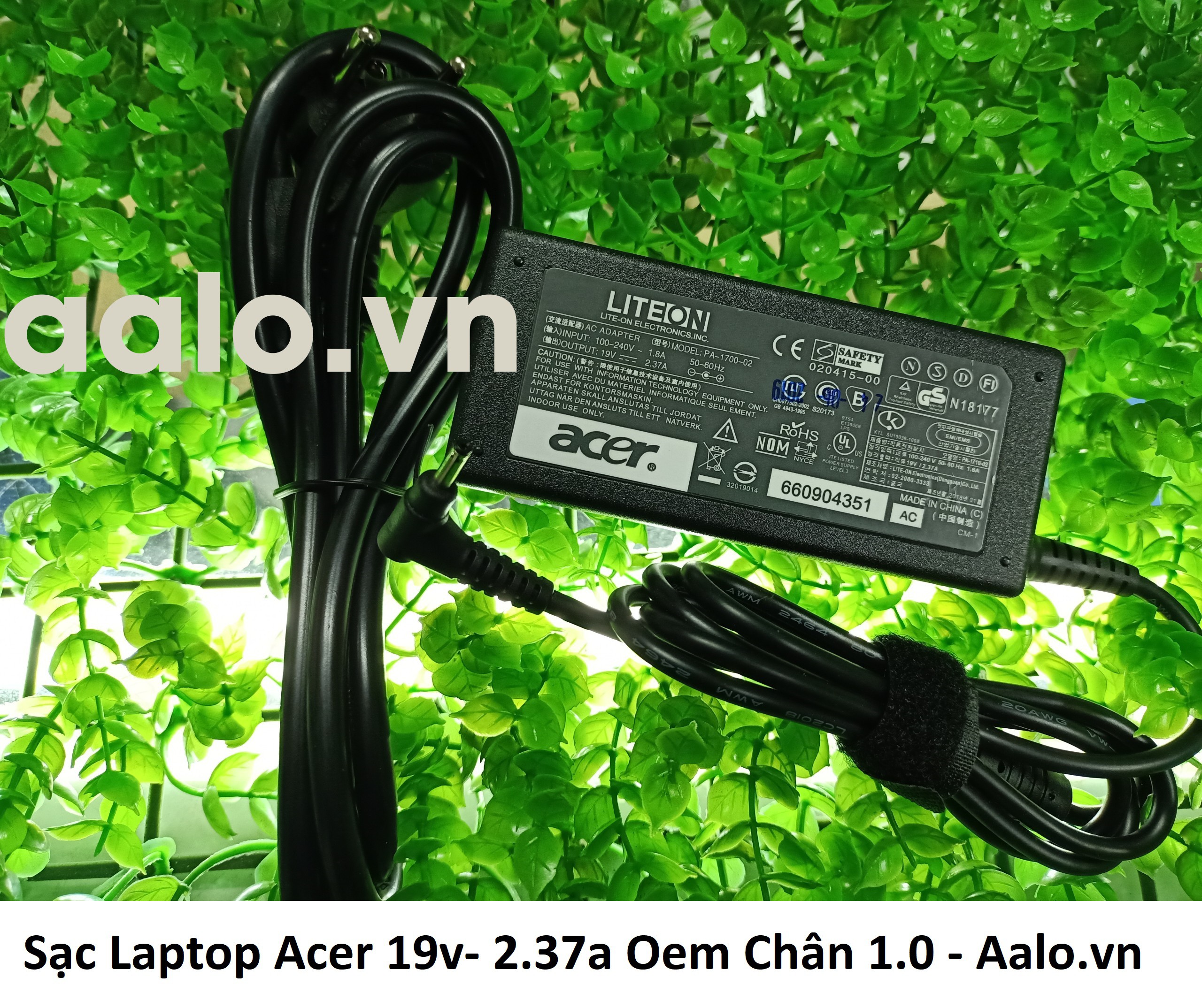 Sạc Laptop Acer 19v- 2.37a Oem Chân 1.0