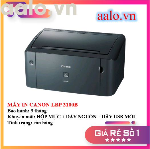 MÁY IN CANON LBP 3100B - KÈM HỘP MỰC , DÂY NGUỒN , DÂY USB MỚI - AALO.VN