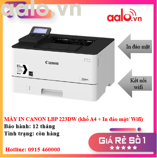 MÁY IN CANON LBP 223DW (khổ A4 + In đảo mặt/ WiFI) - AALO.VN