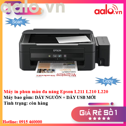 Máy in phun màu đa năng Epson L211 L210 L220 - aalo.vn