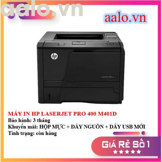 MÁY IN HP LASERJET PRO 400 M401D - KÈM HỘP MỰC , DÂY NGUỒN , DÂY USB MỚI - AALO.VN