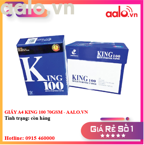 GIẤY A4 KING 100 70GSM - AALO.VN