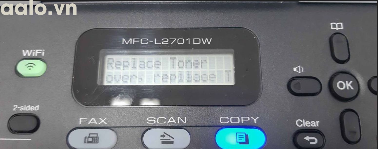 Sửa máy in Brother MFC-L2701Dw báo lỗi replace Toner 
