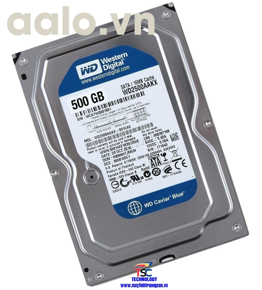 Ổ cứng Western HDD 500Gb | dùng cho máy tính bàn