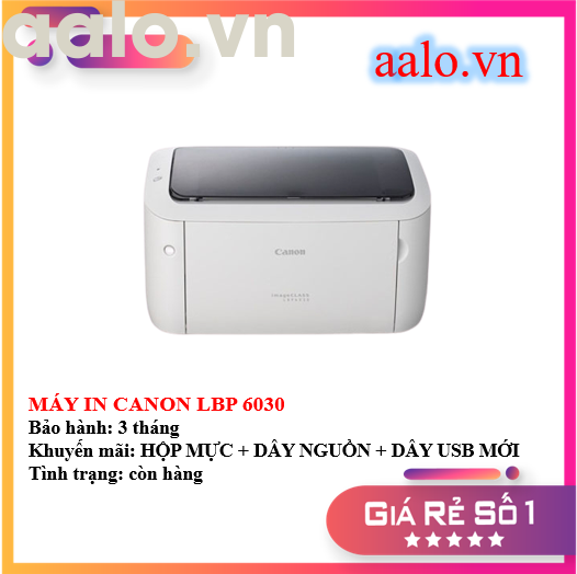 MÁY IN CANON LBP 6030 - KÈM HỘP MỰC , DÂY NGUỒN , DÂY USB MỚI - AALO.VN